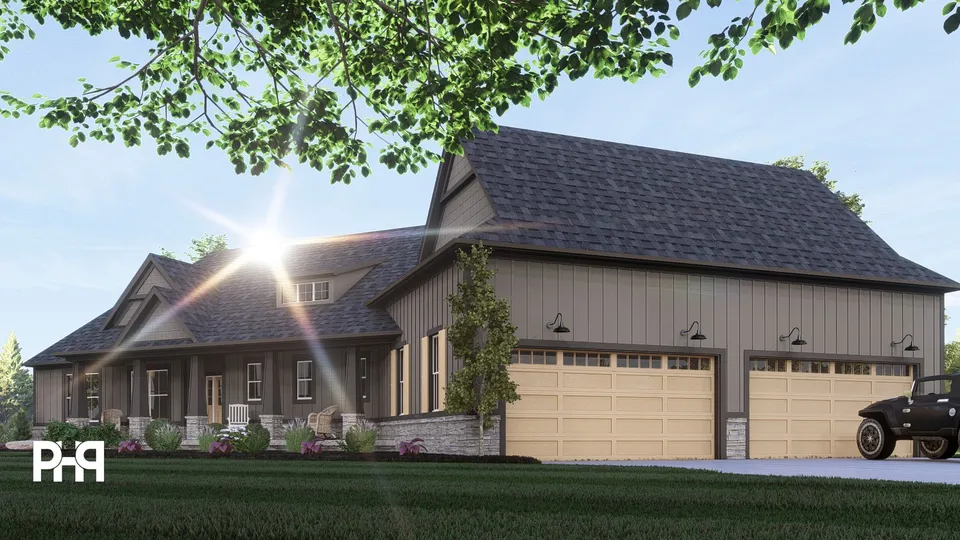 The Anderson house plan, exterior view 3